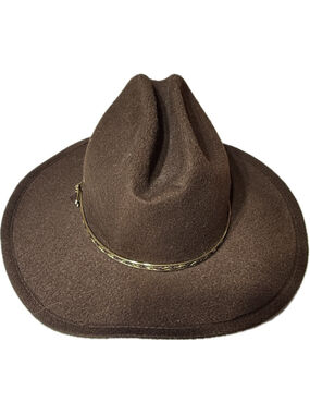 Western Express Kids Brown Cowboy Hat Size L Youth Wool Felt Western Ranch Style